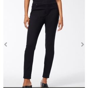 Chico's Women's So Slimming Slim Leg Black Jeans Pull-On 30.5 R Small NWT